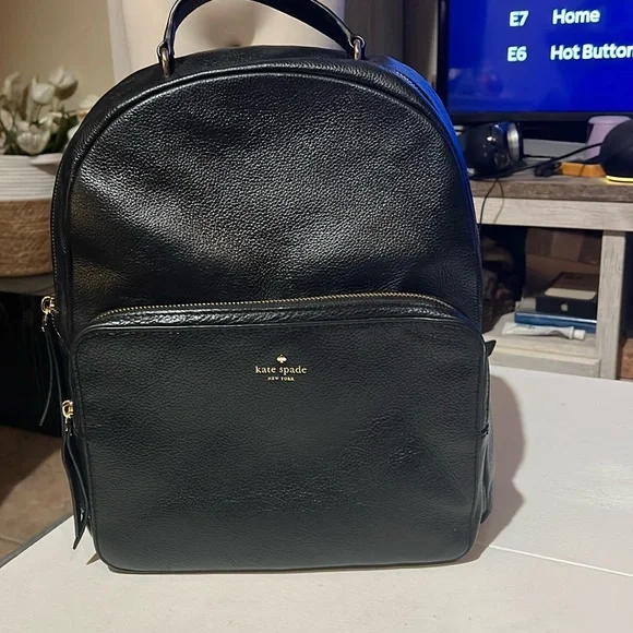 Kate Spade leather black backpack